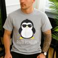 Penguin Papa Father's & Cute Dad Men's Casual T-Shirt Sport Grey Penguin Papa Father's & Cute Dad Men's Casual T-Shirt Sport Grey