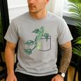 Plant Dad Plant Mom Grow Monstera Adansonii Urban Gardener Men's Casual T-Shirt Sport Grey