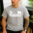 Pomeranian Father Dad The Pom Father Dog Lover Small Men's Casual T-Shirt Sport Grey