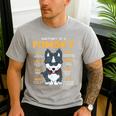 Pomsky Anatomy Dog Mom Dad Men's Casual T-Shirt Sport Grey