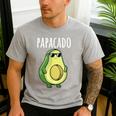 Pregnancy Announcement Shirts Men Dad Papacado Men's Casual T-Shirt Sport Grey