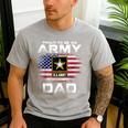 Proud To Be An Army Dad With American Flag Veteran Men's Casual T-Shirt Sport Grey