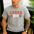 Proud Cheer Dad My Favorite Cheerleader Calls Me Dad Orange Men's Casual T-Shirt Sport Grey