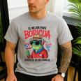 Puerto Rican Dad Idea For Men & Papá Boricua Coqui Frog Men's Casual T-Shirt Sport Grey