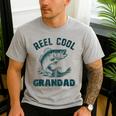 Reel Cool Grandad Fishing Grandpa Vintage Style Men's Casual T-Shirt Sport Grey