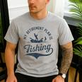 My Retirement Plan Is Fishing Fishermen Dad Grandpa Men's Casual T-Shirt Sport Grey