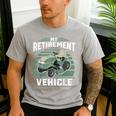 My Retirement Vehicle Riding Lawn Mower Retro Dad Men's Casual T-Shirt Sport Grey