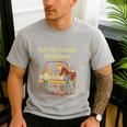 Retro Hold The Flashlight Still Dumbass Car Fixing Dad Son Men's Casual T-Shirt Sport Grey