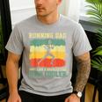 Retro Running Dad Runner Marathon Athlete Humor Outfit Men's Casual T-Shirt Sport Grey