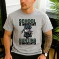 School Important But Hunting Is Importanter Dad Men's Casual T-Shirt Sport Grey School Important But Hunting Is Importanter Dad Men's Casual T-Shirt Sport Grey