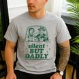 Silent But Dadly Father's Day Fart Dad Farting Vintage Men's Casual T-Shirt Sport Grey