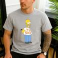 The Simpsons Homer Number 1 Dad Father's Day V2 Men's Casual T-Shirt Sport Grey