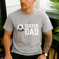 Soccer DAD Football Futbol Parents Goal Men's Casual T-Shirt Sport Grey