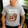 Sorry Got Plans Bigfoot Dad Humor Sasquatch Sayings Men's Casual T-Shirt Sport Grey Sorry Got Plans Bigfoot Dad Humor Sasquatch Sayings Men's Casual T-Shirt Sport Grey
