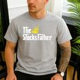 The Stocks Father Trader Dad Men's Casual T-Shirt Sport Grey