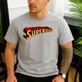 Super Dad Superdad Superhero Dad Men's Casual T-Shirt Sport Grey