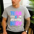Team Healthy Baby Gender Reveal Pregnancy Mom Dad Men's Casual T-Shirt Sport Grey Team Healthy Baby Gender Reveal Pregnancy Mom Dad Men's Casual T-Shirt Sport Grey