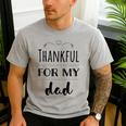 Thankful For My Dad Men's Casual T-Shirt Sport Grey