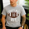That's My Boy 10 Football Number 10 Jersey Football Mom Dad Men's Casual T-Shirt Sport Grey That's My Boy 10 Football Number 10 Jersey Football Mom Dad Men's Casual T-Shirt Sport Grey