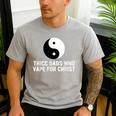 Thicc Dads Who Vape For Christ Father Day Men's Casual T-Shirt Sport Grey