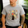 Tortie Cat Owner Flowers Tortie Cat Mom Tortie Cat Dad For Men Women Kids Men's Casual T-Shirt Sport Grey