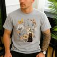 Tortie Cat Owner Flowers Tortie Cat Mom Tortie Cat Dad Men's Casual T-Shirt Sport Grey
