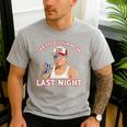 Trump Tariffed Your Mom Last Night Saying Meme Dad Men Men's Casual T-Shirt Sport Grey
