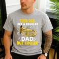 Tuba Player Men Dad Grandpa Marching Band Brass Tubist Men's Casual T-Shirt Sport Grey