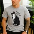 Tuxedo Cat Dad Cat Dad Tuxedo Cat Dad Men's Casual T-Shirt Sport Grey Tuxedo Cat Dad Cat Dad Tuxedo Cat Dad Men's Casual T-Shirt Sport Grey