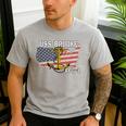 USS Brooke FFG-1 Frigate Veterans Day Son Father Grandpa Dad Men's Casual T-Shirt Sport Grey