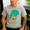 Vegetable Word Game Dad Joke Brocco-Lee Broccoli Men's Casual T-Shirt Sport Grey
