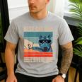 Vintage Best Cat Dad Ever Bump Fist Father's Day Cat Daddy Men's Casual T-Shirt Sport Grey