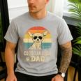 Vintage Chihuahua Dad Dog Lovers Father's Day Tee Men's Casual T-Shirt Sport Grey