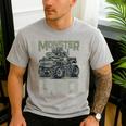 Vintage Monster Truck Lover DAD Family Matching Birthday Men's Casual T-Shirt Sport Grey