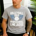 Volleyball Dad Professional Line Judge Volleyball Father Men's Casual T-Shirt Sport Grey