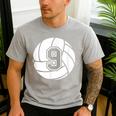 Volleyball Player 9 Volleyball Mom Dad Jersey Number 9 Men's Casual T-Shirt Sport Grey Volleyball Player 9 Volleyball Mom Dad Jersey Number 9 Men's Casual T-Shirt Sport Grey