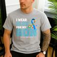 I Wear Blue For My Son Autism Awareness Mom Dad Parents Men's Casual T-Shirt Sport Grey I Wear Blue For My Son Autism Awareness Mom Dad Parents Men's Casual T-Shirt Sport Grey