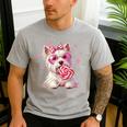 Westie Dog Valentines Day Dog Mom Westie Dad Candy Sucker For Men Women Girls Kids Men's Casual T-Shirt Sport Grey