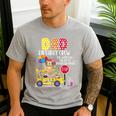 The Wheels On The Bus Dad Birthday Crew Party Toddler Kids Men's Casual T-Shirt Sport Grey