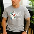 And Why Should I Care Sarcastic Unicorn Dad Mom Men's Casual T-Shirt Sport Grey