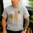 Wild Wild Dad Two Wild Birthday Outfit Zoo Birthday Animal Men's Casual T-Shirt Sport Grey