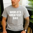 World's Greatest Dad Family Men's Casual T-Shirt Sport Grey World's Greatest Dad Family Men's Casual T-Shirt Sport Grey