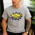 Wow T Shirt WOW Dad Mom Men Women Boys Girls Tee Men's Casual T-Shirt Sport Grey Wow T Shirt WOW Dad Mom Men Women Boys Girls Tee Men's Casual T-Shirt Sport Grey