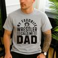 Wrestler Daddy Wrestling Dad Men's Casual T-Shirt Sport Grey