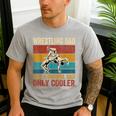 Wrestling Dad Like A Normal Dad Only Cooler Father's Day Men's Casual T-Shirt Sport Grey