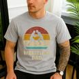Wrestling Dad Vintage Wrestling Retro Wrestling Lover Men's Casual T-Shirt Sport Grey