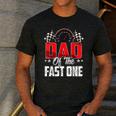 1 Year Old Racing Car Fast One Birthday 1st Family Dad Men's Casual T-Shirt Dark Grey