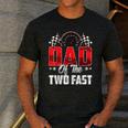 2 Year Old Racing Car Two Fast Birthday 2nd Family Dad Men's Casual T-Shirt Dark Grey