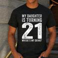 21st Birthday Dad Mom 21 Year Old Daughter Family Squad Men's Casual T-Shirt Dark Grey