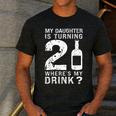 21st Birthday Dad Mom 21 Year Old My Daughter Squad Men's Casual T-Shirt Dark Grey